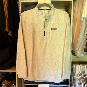Vineyard Vines Light grey women’s Quarter-Zip Fleece - medium